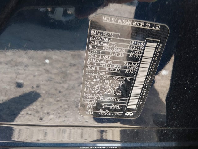 Продажа на аукционе авто 2019 Infiniti Qx50 Essential, vin: 3PCAJ5M15KF103419, номер лота: 45881438