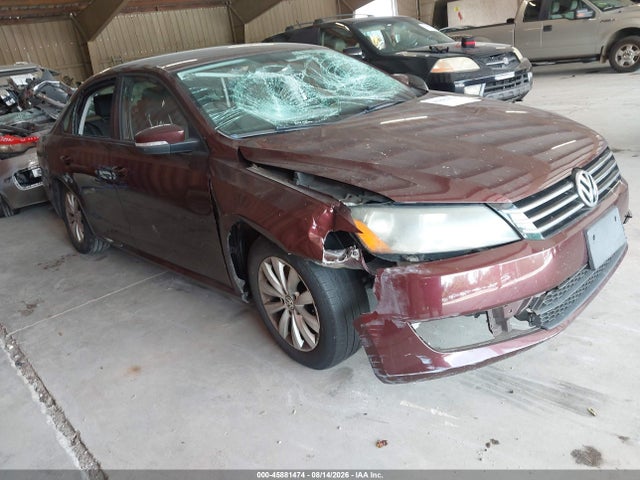 2013 Volkswagen Passat 2.5l S მანქანა იყიდება აუქციონზე, vin: 1VWAP7A3XDC065795, აუქციონის ნომერი: 45881474