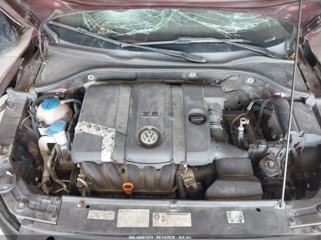2013 Volkswagen Passat 2.5l S მანქანა იყიდება აუქციონზე, vin: 1VWAP7A3XDC065795, აუქციონის ნომერი: 45881474