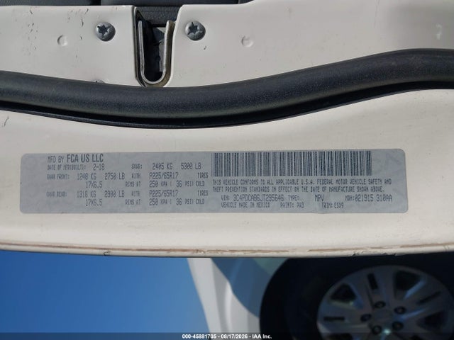 Продажа на аукционе авто 2018 Dodge Journey Se, vin: 3C4PDCAB6JT295646, номер лота: 45881705