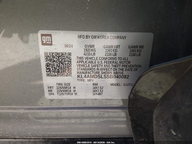 Продаж на аукціоні авто 2025 Buick Encore Gx Sport Touring Fwd, vin: KL4AMDSL5SB040082, номер лоту: 45881818