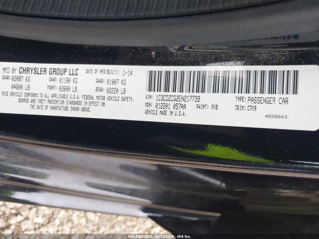 45882085 :رقم المزاد ، 1C3CDZCG2EN217739 vin ، 2014 Dodge Avenger Sxt مزاد بيع