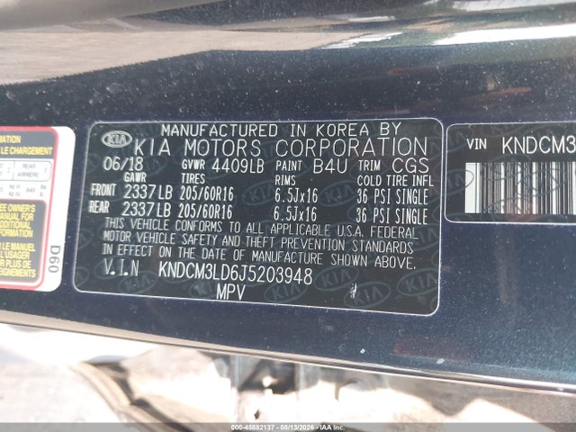 Aukcja sprzedaży 2018 Kia Niro Plug-in Hybrid Lx, vin: KNDCM3LD6J5203948, numer aukcji: 45882137