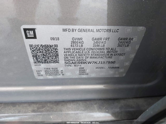 5GAERBKW7KJ157550 Buick Enclave Fwd Essence