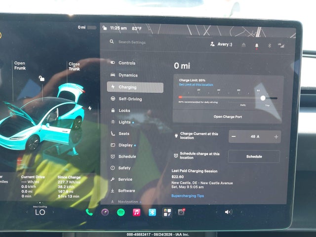 45882417 :رقم المزاد ، 5YJ3E1EA4SF994632 vin ، 2025 Tesla Model 3 Long Range Rear-wheel Drive/standard Rear-wheel Drive مزاد بيع