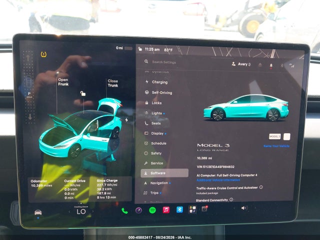 45882417 :رقم المزاد ، 5YJ3E1EA4SF994632 vin ، 2025 Tesla Model 3 Long Range Rear-wheel Drive/standard Rear-wheel Drive مزاد بيع