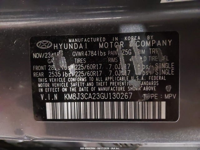2016 Hyundai Tucson Eco მანქანა იყიდება აუქციონზე, vin: KM8J3CA23GU130267, აუქციონის ნომერი: 45882564