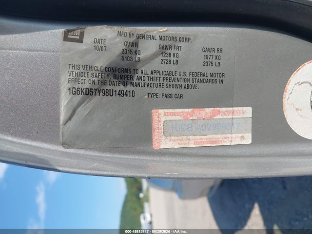 Продажа на аукционе авто 2008 Cadillac Dts 1sd, vin: 1G6KD57Y98U149410, номер лота: 45882687