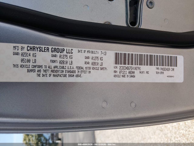 45882828 :رقم المزاد ، 2C3CDXBG7EH102701 vin ، 2014 Dodge Charger Se مزاد بيع