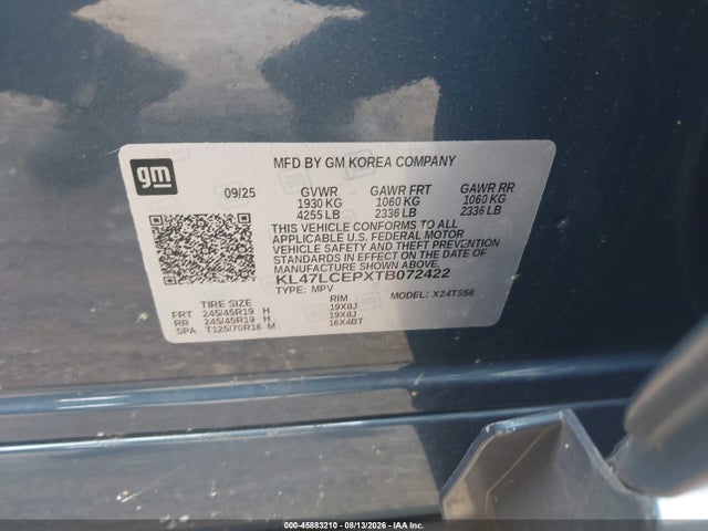 KL47LCEPXTB072422 Buick Envista Avenir Fwd
