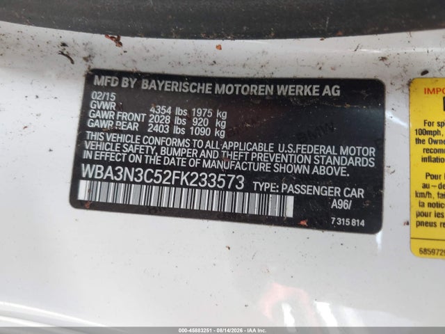 BMW 428i 2015 WBA3N3C52FK233573 Image 9