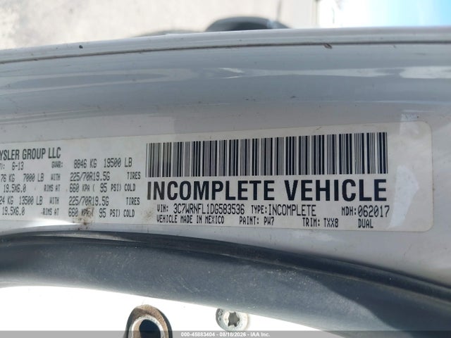 45883404 :رقم المزاد ، 3C7WRNFL1DG583536 vin ، 2013 Ram 5500 Chassis Tradesman/slt/laramie مزاد بيع