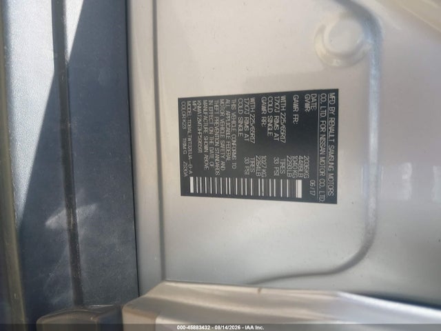 Продажа на аукционе авто 2017 Nissan Rogue Sv, vin: KNMAT2MT3HP596591, номер лота: 45883432