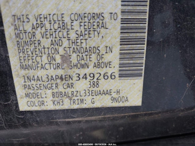 Nissan Altima 2.5 S 2014 1N4AL3AP4EN349266 Image 9