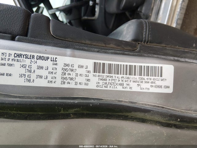Aukcja sprzedaży 2014 Jeep Grand Cherokee Laredo, vin: 1C4RJFAG7EC414868, numer aukcji: 45883502