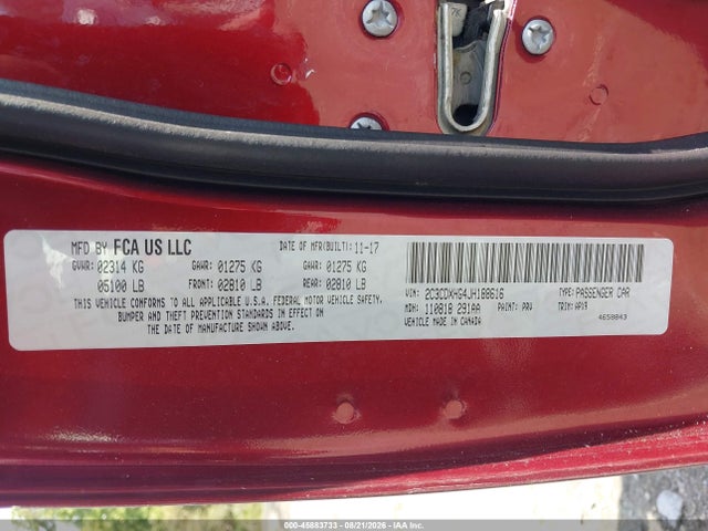 Продаж на аукціоні авто 2018 Dodge Charger Sxt Plus Rwd, vin: 2C3CDXHG4JH188616, номер лоту: 45883733
