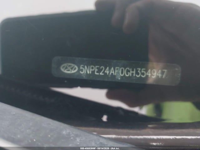 2016 Hyundai Sonata Se მანქანა იყიდება აუქციონზე, vin: 5NPE24AF0GH354947, აუქციონის ნომერი: 45883866