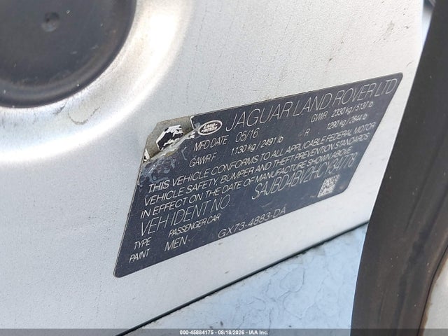 Продажа на аукционе авто 2017 Jaguar Xf 35t Premium, vin: SAJBD4BV2HCY34778, номер лота: 45884175