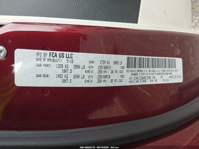 Aukcja sprzedaży 2017 Chrysler Pacifica Touring-l Plus, vin: 2C4RC1EG6HR513796, numer aukcji: 45884179