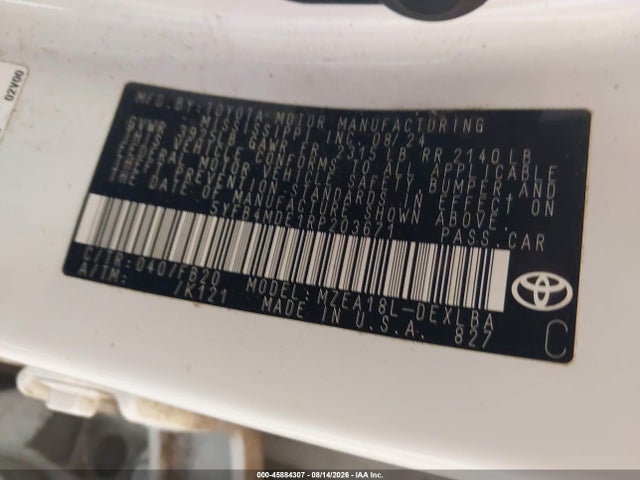 Aukcja sprzedaży 2024 Toyota Corolla Le, vin: 5YFB4MDE1RP203671, numer aukcji: 45884307
