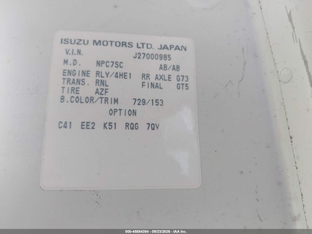 45884394 :رقم المزاد ، J8BC4B15127000985 vin ، 2002 Chevrolet W4s042 14,500 Reg Cab مزاد بيع
