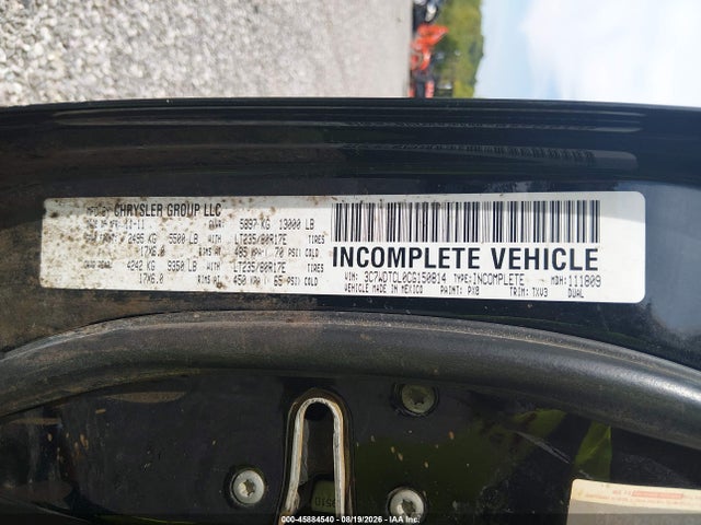 Продажа на аукционе авто 2012 Ram 3500 Chassis St/slt/laramie, vin: 3C7WDTCL0CG150814, номер лота: 45884540