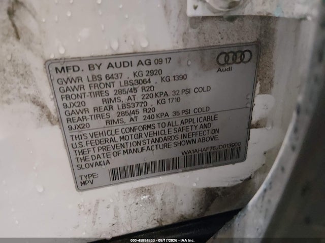 Audi Q7 2.0t Premium 2018 WA1AHAF76JD013900 Image 9