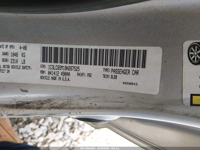 Aukcja sprzedaży 2008 Chrysler Sebring Limited, vin: 1C3LC65M18N267525, numer aukcji: 45884943