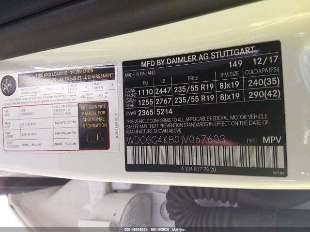 WDC0G4KB0JV067603 Mercedes-Benz Glc 300 4matic