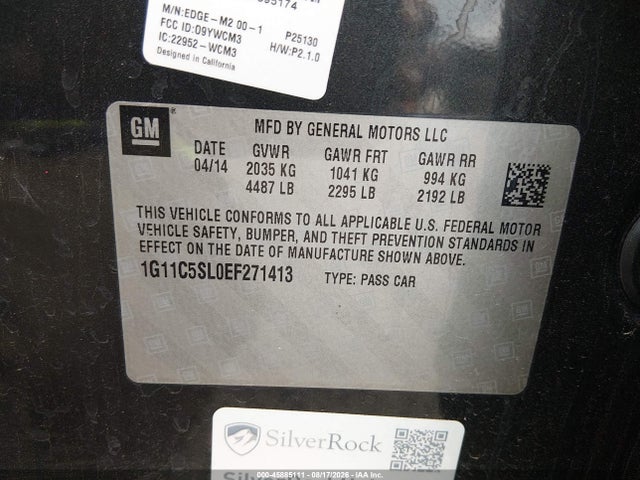 Chevrolet MALIBU 1LT 2014 1G11C5SL0EF271413 Image 9