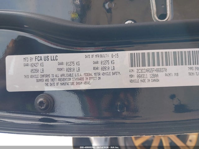 45885298 :رقم المزاد ، 2C3CCARG5FH868370 vin ، 2015 Chrysler 300 Limited مزاد بيع