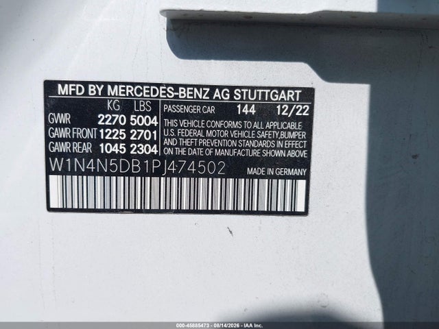 45885473 :رقم المزاد ، W1N4N5DB1PJ474502 vin ، 2023 Mercedes-benz Amg Gla 45 4matic مزاد بيع