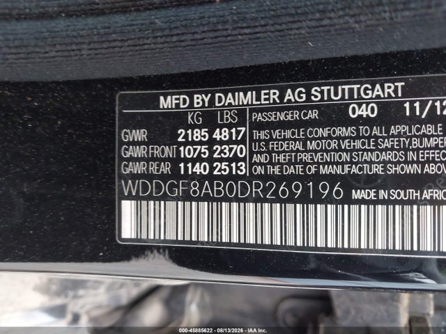 Aukcja sprzedaży 2013 Mercedes-benz C 300 Sport 4matic, vin: WDDGF8AB0DR269196, numer aukcji: 45885622