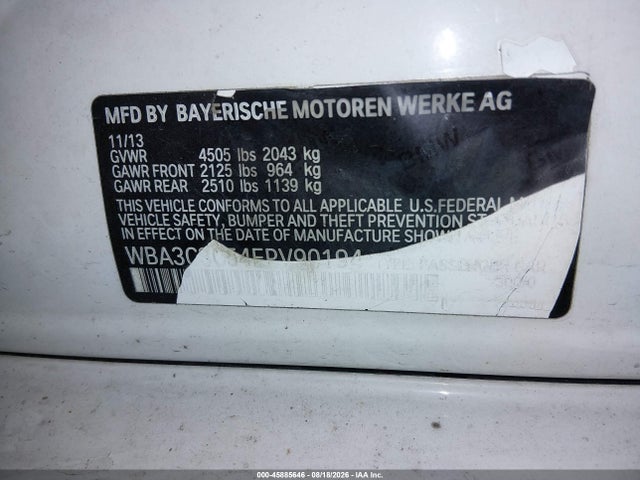 Aukcja sprzedaży 2014 Bmw 320i Xdrive, vin: WBA3C3C54EPV90194, numer aukcji: 45885646