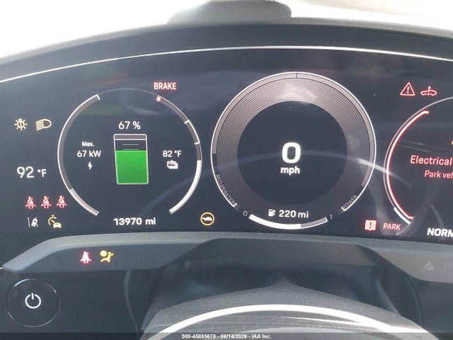 45885678 :رقم المزاد ، WP0AA2Y11SSA08662 vin ، 2025 Porsche Taycan 4 مزاد بيع