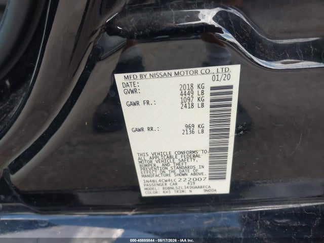 Nissan Altima Sr Intelligent Awd 2020 1N4BL4CW4LC222007 Image 9
