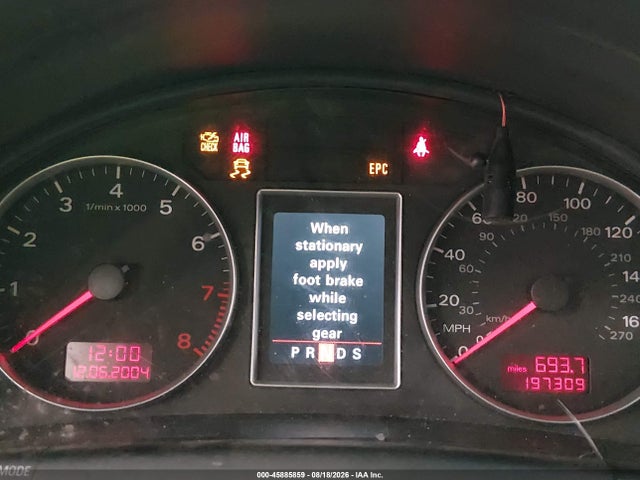 Продажа на аукционе авто 2005 Audi A4 2.0t, vin: WAUDF68E75A446504, номер лота: 45885859