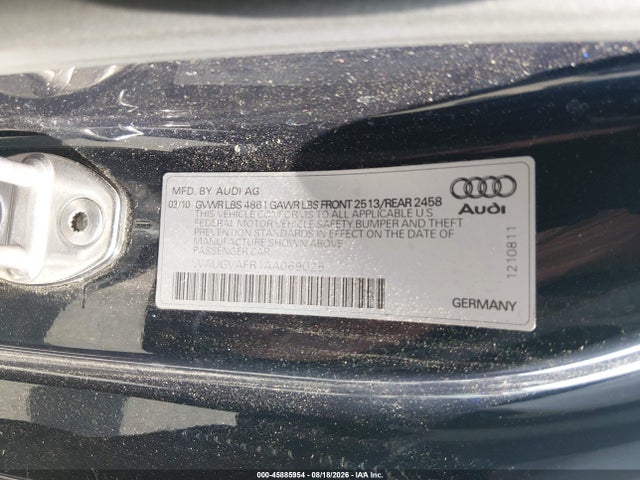 Aukcja sprzedaży 2010 Audi S5 4.2 Premium Plus, vin: WAUGVAFR1AA069025, numer aukcji: 45885954