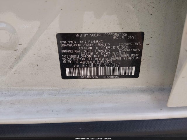Продаж на аукціоні авто 2025 Subaru Crosstrek Premium, vin: JF2GUHDC8S8237377, номер лоту: 45886105
