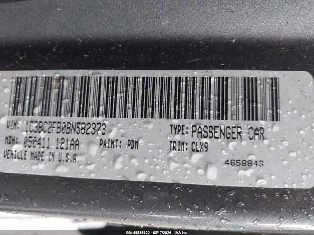 45886122 :رقم المزاد ، 1C3BC2FB0BN582373 vin ، 2011 Chrysler 200 Limited مزاد بيع