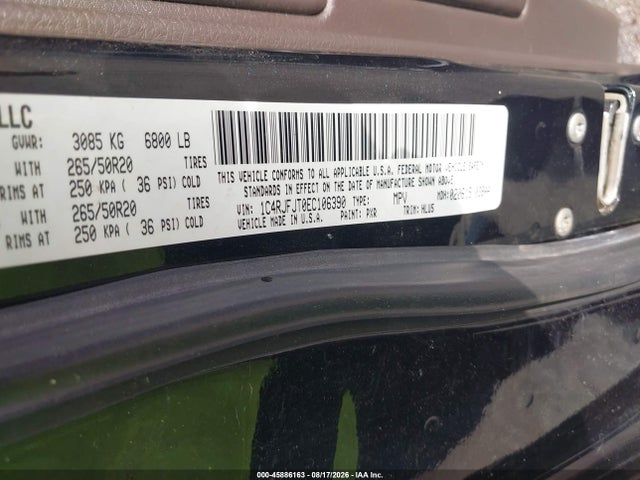 Продаж на аукціоні авто 2014 Jeep Grand Cherokee, vin: 1C4RJFJT0EC106390, номер лоту: 45886163