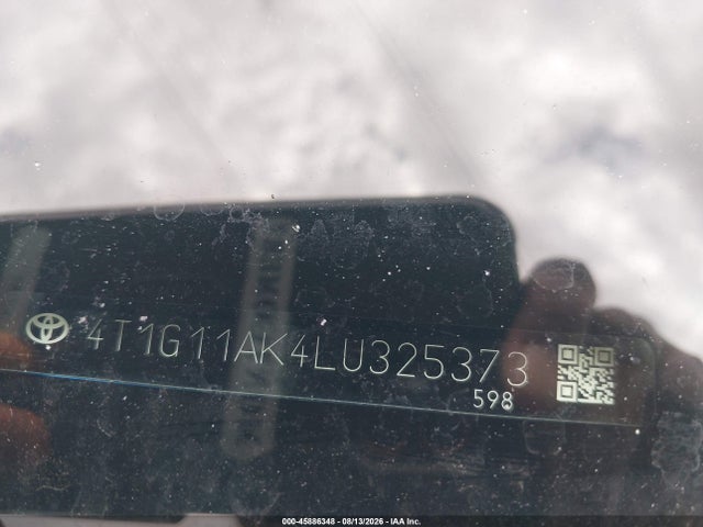 Aukcja sprzedaży 2020 Toyota Camry Se, vin: 4T1G11AK4LU325373, numer aukcji: 45886348