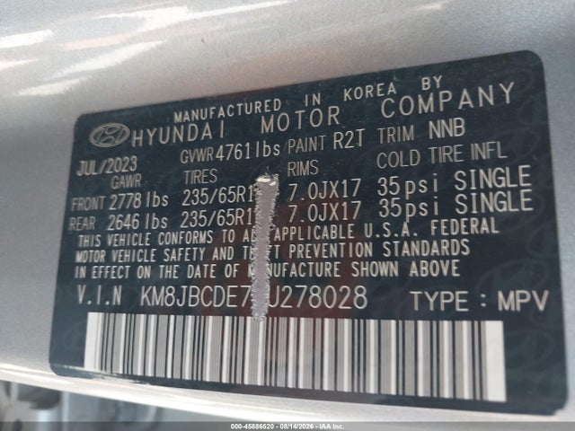 Продажа на аукционе авто 2024 Hyundai Tucson Sel, vin: KM8JBCDE7RU278028, номер лота: 45886520