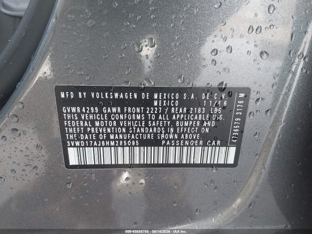 3VWD17AJ6HM285095 Volkswagen Jetta 1.8t Sport
