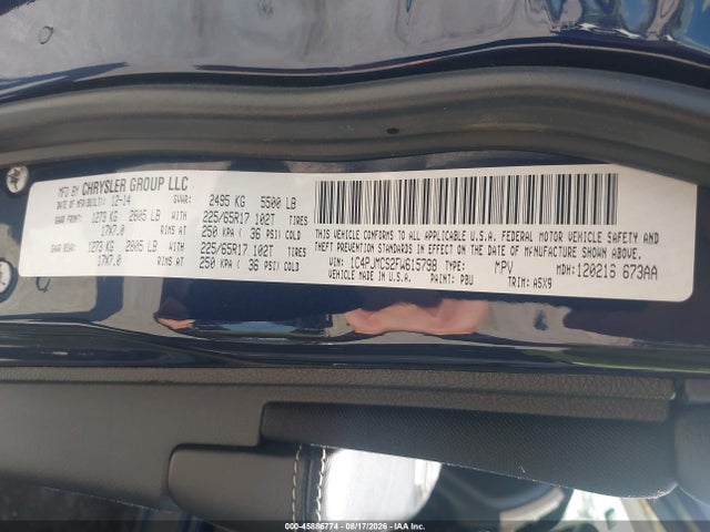 Aukcja sprzedaży 2015 Jeep Cherokee Latitude, vin: 1C4PJMCS2FW615798, numer aukcji: 45886774