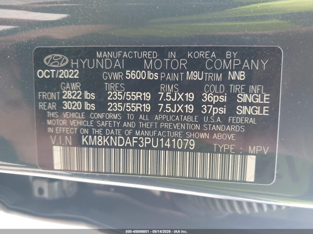 KM8KNDAF3PU141079 Hyundai Ioniq 5 Sel