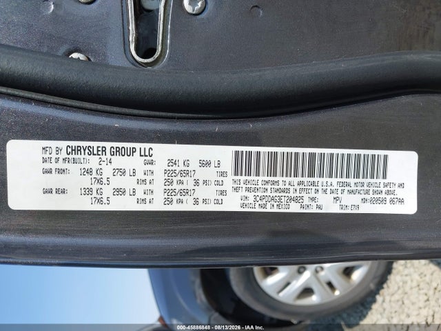 Dodge JOURNEY SE 2014 3C4PDDAG3ET204825 Image 9