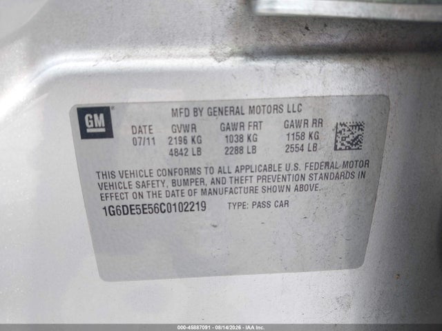 Aukcja sprzedaży 2012 Cadillac Cts Luxury, vin: 1G6DE5E56C0102219, numer aukcji: 45887091