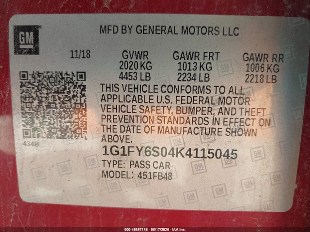 Chevrolet BOLT EV LT 2019 1G1FY6S04K4115045 Image 9