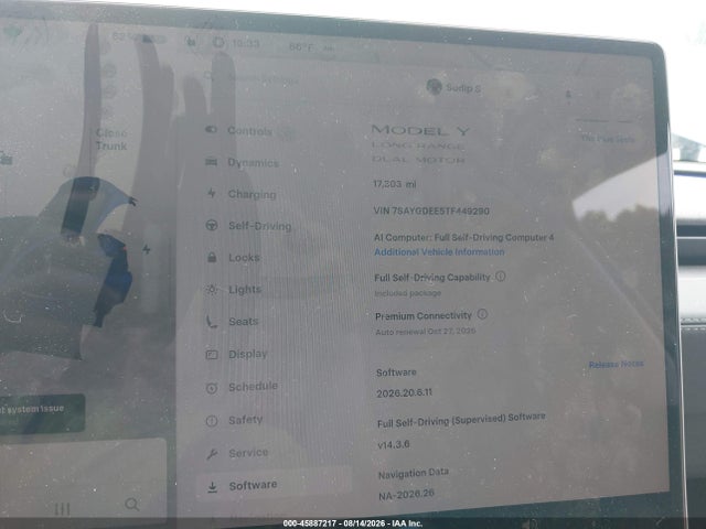 Продаж на аукціоні авто 2026 Tesla Model Y All-wheel Drive/long Range Launch Series/premium All-wheel Drive, vin: 7SAYGDEE5TF449290, номер лоту: 45887217